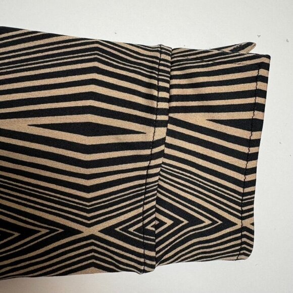 Sport Haley Black Tan Sun Protection Zip Collar Polo Long Sleeve Golf Shirt - Picture 5 of 8